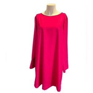 Meme Road Elegant Hot Pink Long Sleeve Dress Made in Italy New with tag